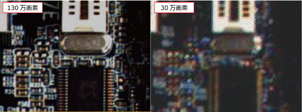 カメラの画素数の違いを写真で比較