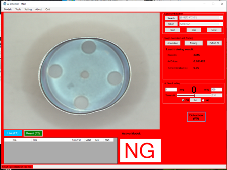 AI Detector Product Recognition NG