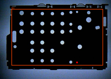 Inspection for holes in pressed products