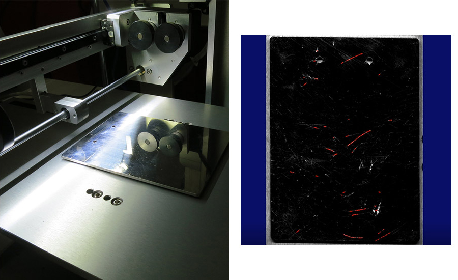 Surface inspection of flat plate