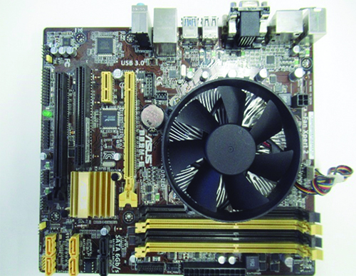Visual inspection of motherboard board with height difference