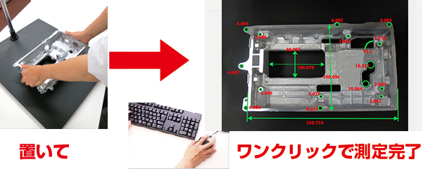 置いて→ワンクリックで測定完了