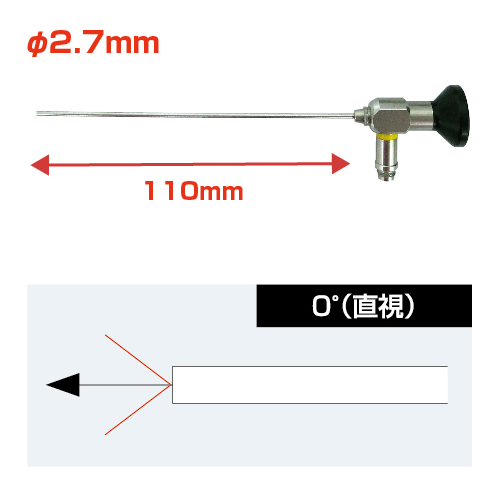 Kính nội soi Borescope φ2.7mm　110mm BAS-02710 (0°)